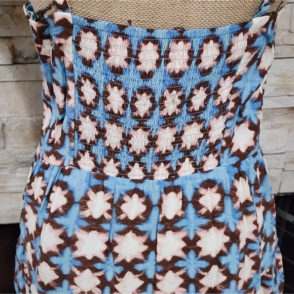 Loft Sunwash Floral Fit & Flare Smocked Back Dress Lined Adj Straps size 4 new!! - Picture 10 of 11